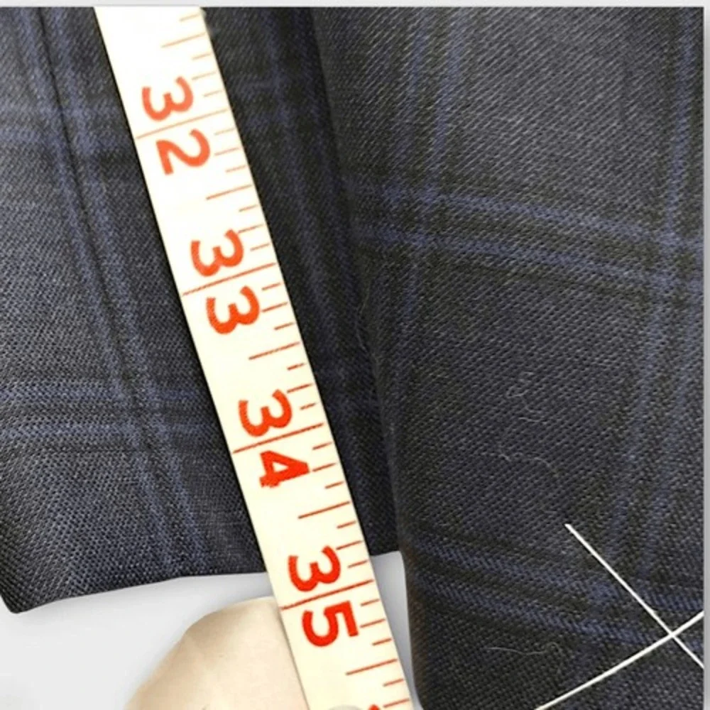 Reveal Mens Sport Coat 48L Blue Plaid‎ Custom UT Longhorns Lined New